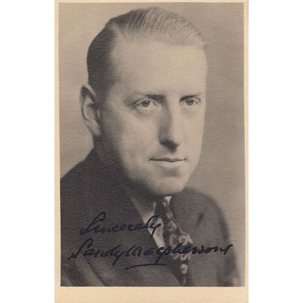 Sandy McPherson WW2 Theatre Organ Music Hall Musician Hand Signed Photo
