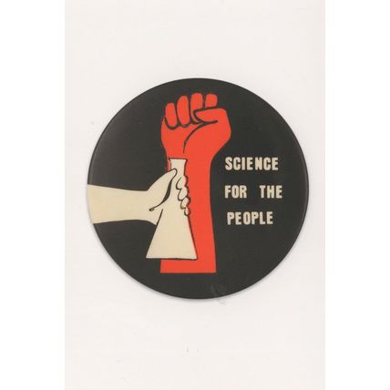 Science For The People American Vintage Button Badge Postcard