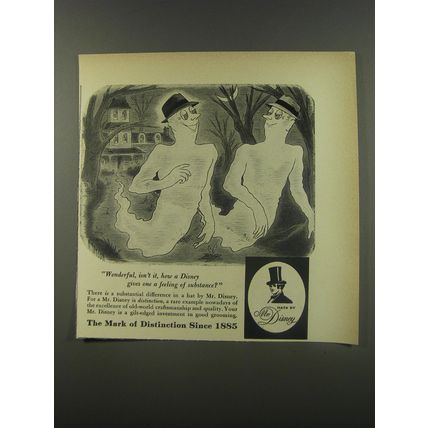 1956 Disney Hats Ad - Cartoon by Richard Taylor - Wonderful, isn't it