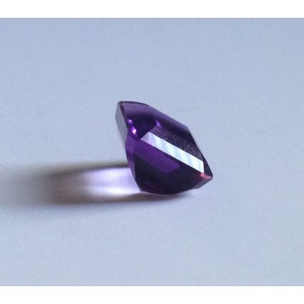 Polished Emerald Cut Purple Amethyst Gemstone (for ring mounting)