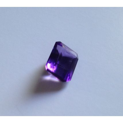 Polished Emerald Cut Purple Amethyst Gemstone (for ring mounting)
