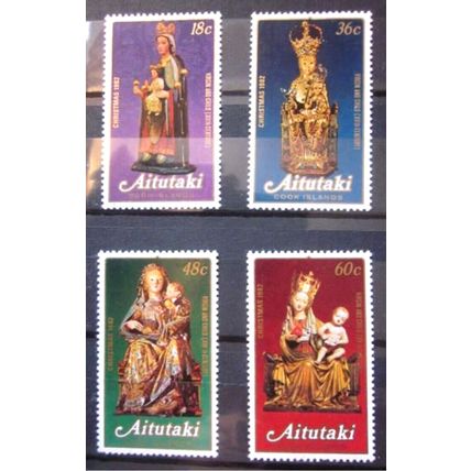 AITUTAKI 1982 ~ S.G. 425 - 428 ~ CHRISTMAS, RELIGIOUS SCULPTURES. ~ MNH #02891