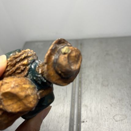 Old Man with Smoke Pipe Vintage Figurine Collectable.