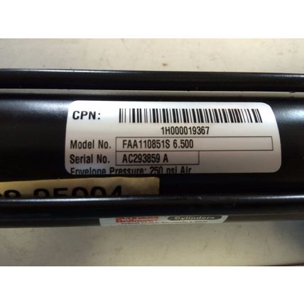 NEW SCHRADER BELLOWS FAA110851S 6.500 PNEUMATIC CYLINDER,BH