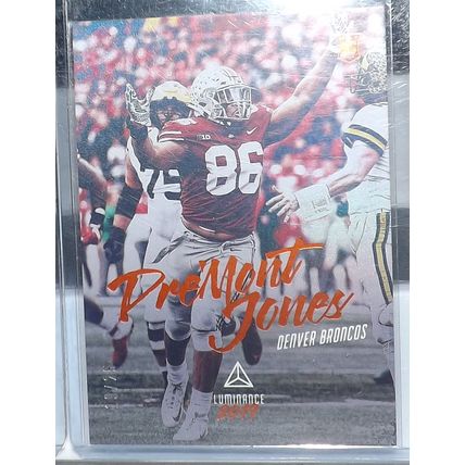 2019 Luminance DRE'MONT JONES (Broncos) Orange Rookie Card #121