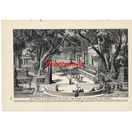 Sparta, Dromos & Gymnasia, Military Power, Book Illustration (Print), c1907