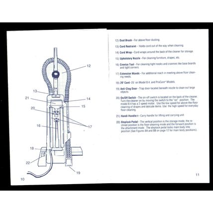 USER MANUAL: 1990 Regina Housekeeper Plus Vacuum Cleaner