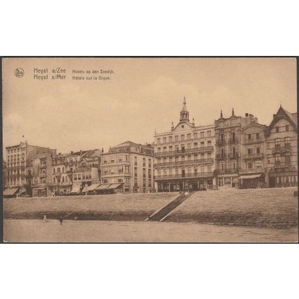 Hotels op den Zeedijk, Heyst aan Zee, c.1920s - Thill Briefkaart