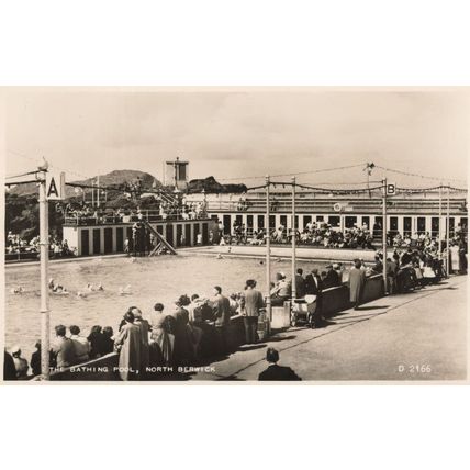 North Berwick Bathing Pool Scotland Real Photo Valentines Postcard