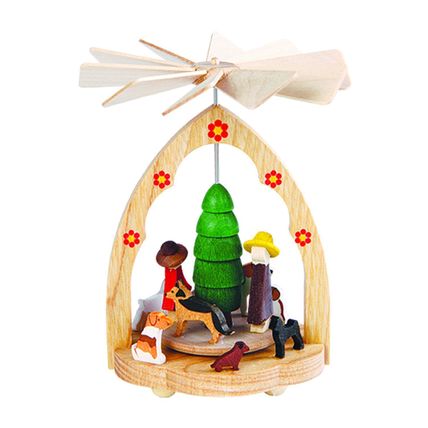 1710 - Richard Glaesser Mini Pyramid - Dog School - 4.25"H x 3.25"W x 3.25"