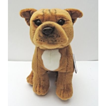 Amstaff Staffie Staffordshire Bull Terrier 12" Plush Black, Blue, Brindle or Red