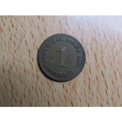 1893a 1 Pfennig Germany Empire Coin