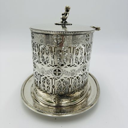 William Gallimore & Co Sheffield Cookie Box Antique Victorian Regency Pierced