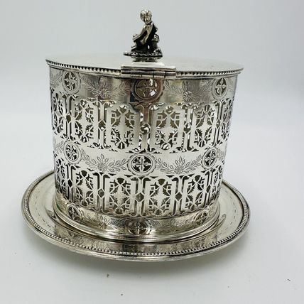 William Gallimore & Co Sheffield Cookie Box Antique Victorian Regency Pierced