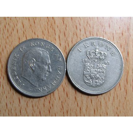 Denmark 1963 1 Krone Coin