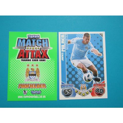187. James Milner - Manchester City - Match Attax 2010/11 Football Card EF1