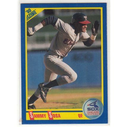 1990 Score Sammy Sosa RC rookie card #558 – White Sox