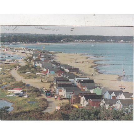 Mudeford Sandbank Christchurch Dorset Postcard posted 1994 creased