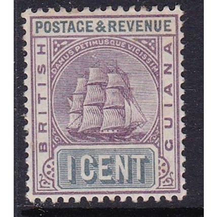 BRITISH GUIANA 1889 CROWN CA 1c MINT HINGED SG193