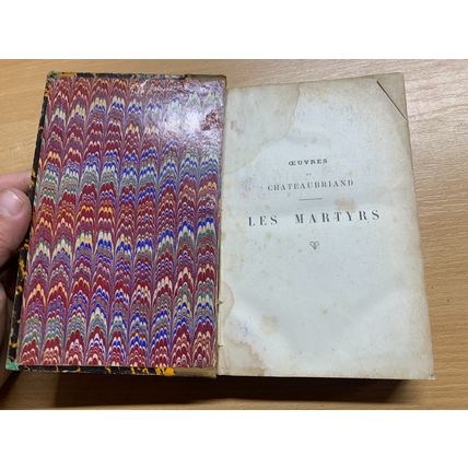 RARE* ANTIQUE CHATEAUBRIAND "LES MARTYRS" RELIGIOUS FRENCH BOOK (P4)