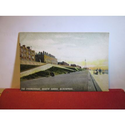 THE PROMENADE, NORTH SHORE BLACKPOOL, LANCASHIRE used antique postcard 1910 pm =
