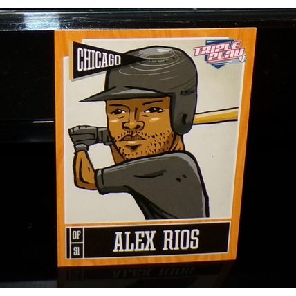 PANINI 2013 TRIPLE PLAY ALEX RIOS HIT BY PITCH BASEBALL CARD #18