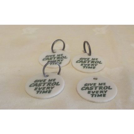 4 x Vintage Castrol Emblem Key Fobs
