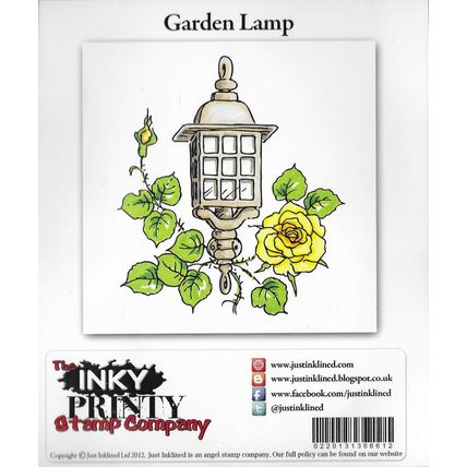 Just Inklined. Garden Lamp Stamp. Stamping Cardmaking Scrapbooking Crafts