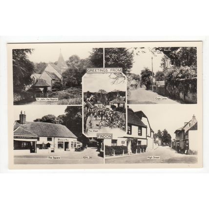 Multiview of Findon Postcard RP West Sussex