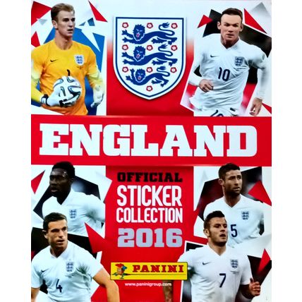 PANINI ENGLAND 2016 FOOTBALL Stickers Album Complete FULL BOOK