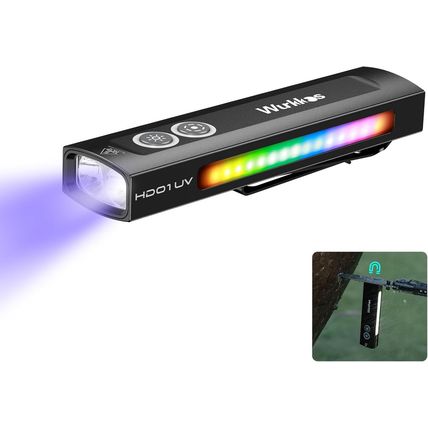 Wurkkos HD01 UV Flashlight, Rechargeable EDC Flashlight, Led Flashlight with 365