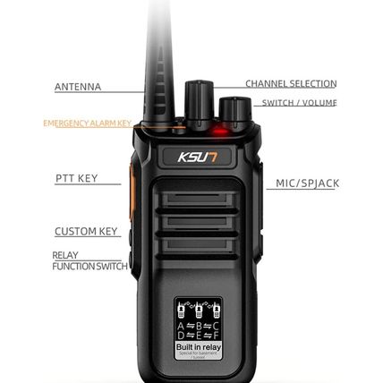 KSUN 2 Pack Two Way Radios Walkie Talkies Long Range 100 Miles, Built in Relay f