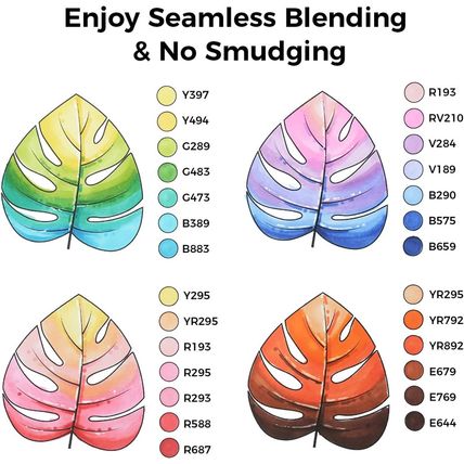 Ohuhu Alcohol Based Art Markers - Double Tipped Coloring Marker Set for Adults C