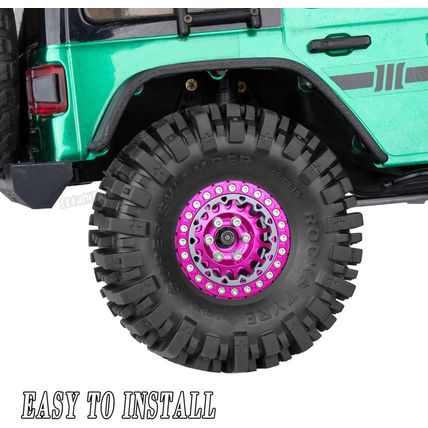 RC 1.9 Beadlock Wheels and Tires for 1/10 TRX4 TRX6 SCX10 SCX10 II 90046 SCX10 I