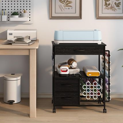 Storage Cart Compatible with Cricut Machines Stand Cutting Machine Stand with Dr