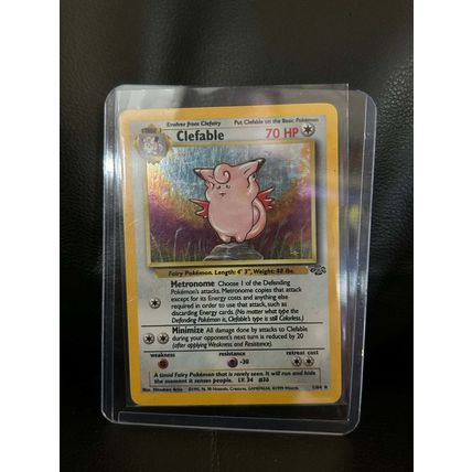 Clefable - 1/64 - Holo Rare - Unlimited Edition Jungle Pokemon Trading Card