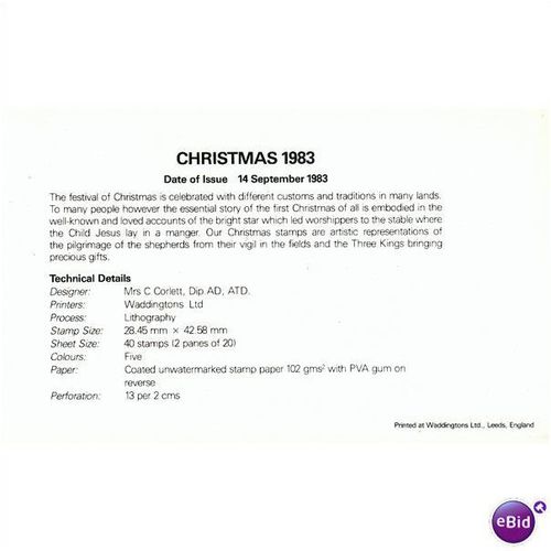 Isle Of Man 1983 Presentation Pack - SG 257/258 - Christmas 1983