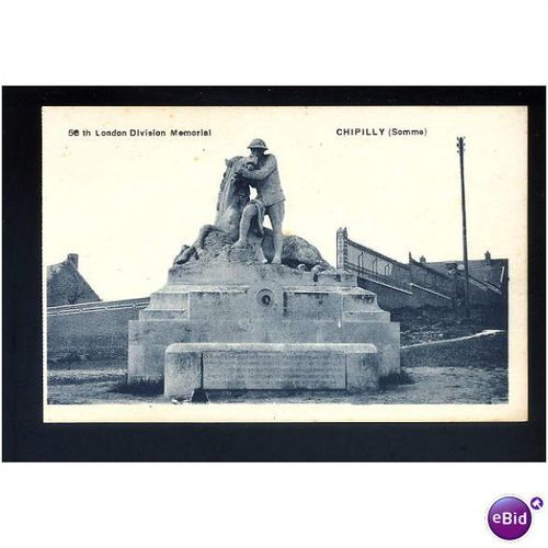 SOMME 56th London Division Memorial Postcard