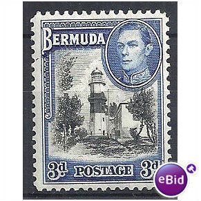 Bermuda 1941 SG114a 3d Black & Deep Blue Mounted Mint. .