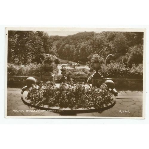 SUPERB R.P. POSTCARD ITALIAN GARDENS SCARBOROUGH YORKSHIRE (292)