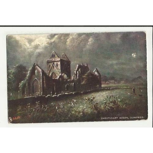 7197 DUMFRIES Sweetheart Abbey Tuck Oilette Postcard