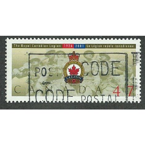 CAN 2001 47c 'ROYAL CANADIAN LEGION' FINE USED (EBID49-117)