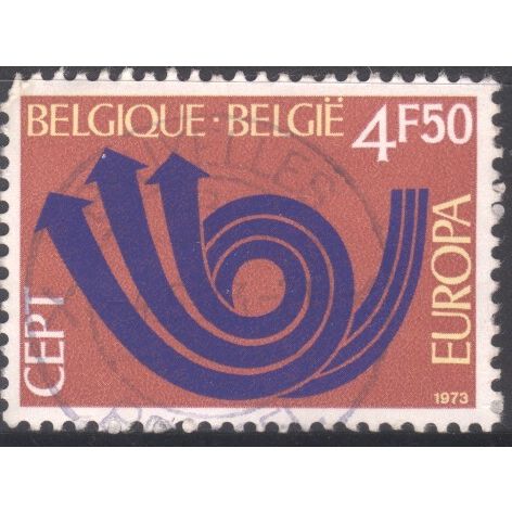 Belgium 1973 - SG2305 - 4f.50 blue, yellow & brown - Europa "Posthorn" - used