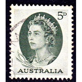 Australia 1963 Queen Elizabeth QE II 5d Used Stamp.