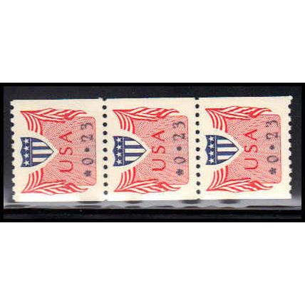 CVP31 23c Shield Very Fine MNH Dry Gum Strip of 3 PA5190