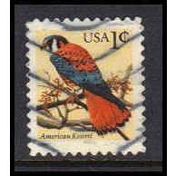 Used 2477 1c American Kestrel Fine W4716