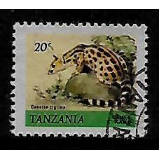 TANZANIA 1980 WILDLIFE 20c LARGE SPOTTED GENET SG 308 FINE USED