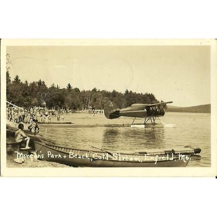 Aviation SEAPLANE at Enfield, Maine Postcard