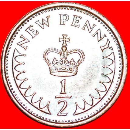 CROWN (1971-1984): GREAT BRITAIN ★ HALF NEW PENNY 1975★LOW START★NO RESERVE