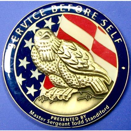 First Sergeants Award. Challenge Coin. 1.75". 61b.